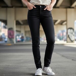 Nudie Jeans Skinny Fit Black Organic Cotton Denim Size 26